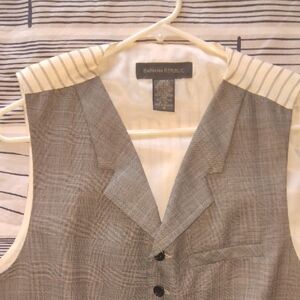 Banana Republic Gray Plaid Men's Vest